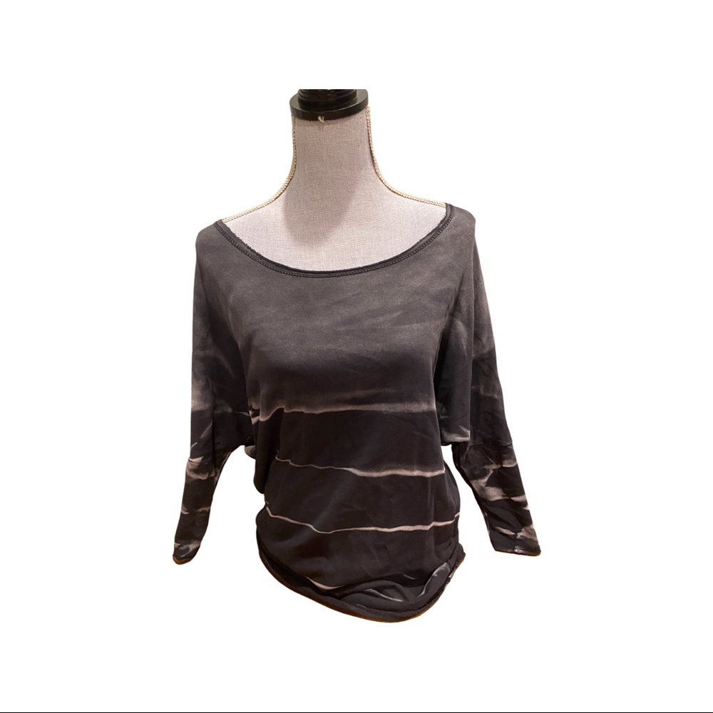 Tie dye sweatshirt with wide neck